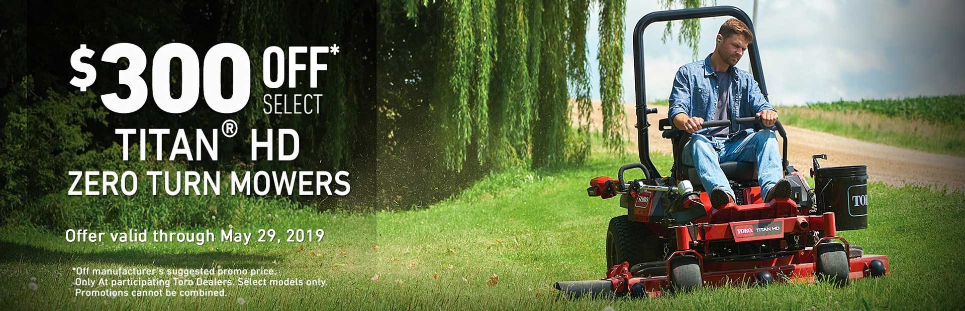 Toro: $300 Off Select Titan HD 2000 Zero Turn Mowers